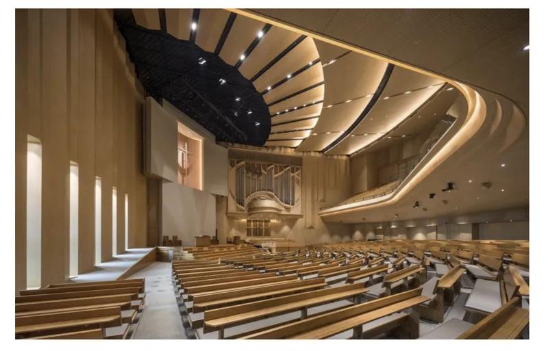 새문안교회 대예배실의 어쿠스틱 디자인